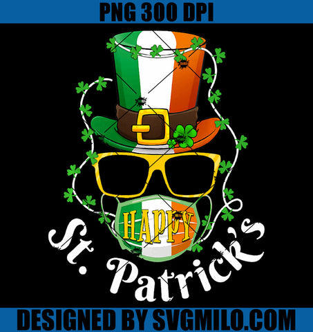 Happy St Patrick Day Leprechaun Face Mask PNG, Patrick PNG