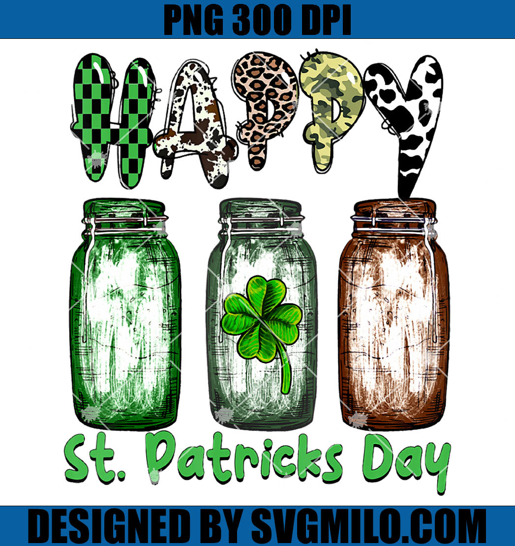 Happy St Patrick S Day PNG, Shamrock Bottle Graph PNG