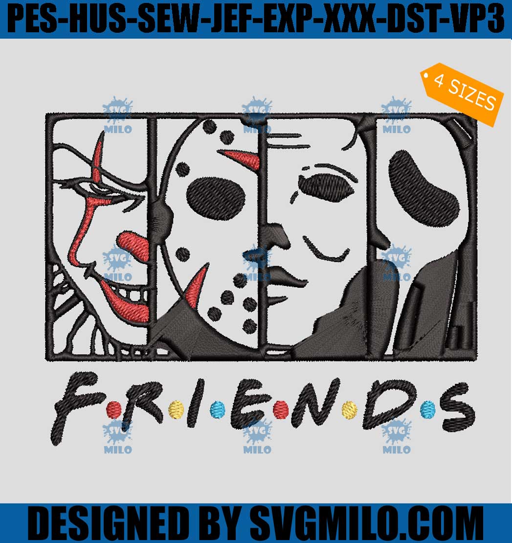 Horror-Character-Friends-Embroidery-Design_-Friends-Embroidery-Design