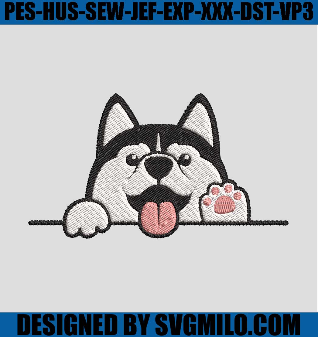 Husky-Dog-Embroidery-Design