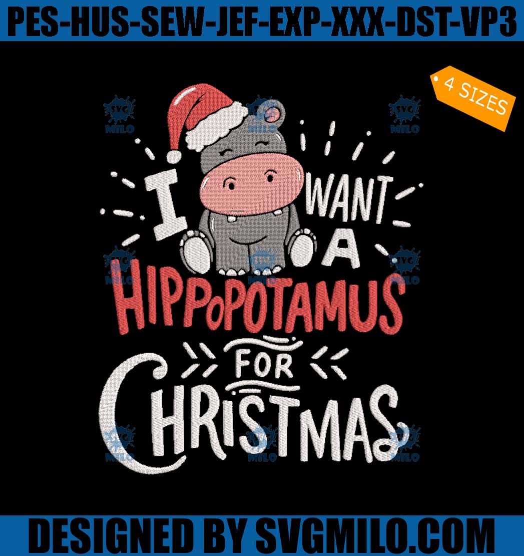 I Want A Hippopotamus For Christmas Canvas Tote Bag - Large Reusable Shopping Bag For Women