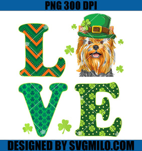 I Love My Schnauzer St Patricks Day PNG, Funny Dog Love Patrick PNG
