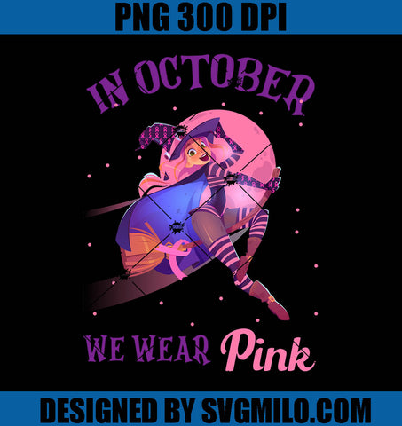 In October We Wear Pink PNG, Witch Pink PNG, Pink Cancer PNG