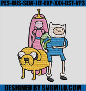 Jake-And-Finn-And-Princess-Adventure-Time-Embroidery-Designs