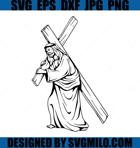 Jesus-Carrying-Cross-Svg-Crucifixion-Svg-Religious-Christian-Faith-Svg