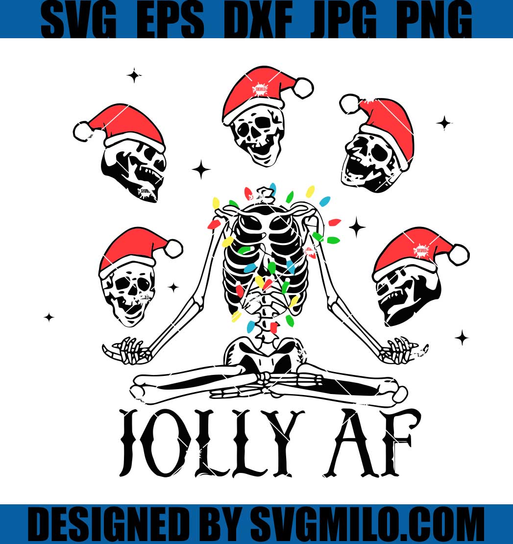 Jolly-AF-SVG_-Christmas-Skeleton-SVG_-Juggling-Santa-Hat-skulls-With-Christmas-lights-SVG