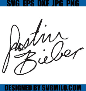 Justin Bieber Signature Svg, Justin Bieber Svg