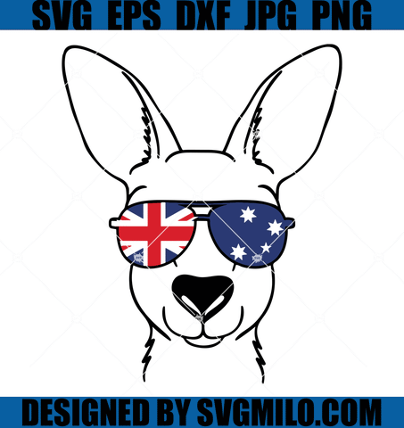 Kangaroo-Australian-Flag-Glasses-Svg