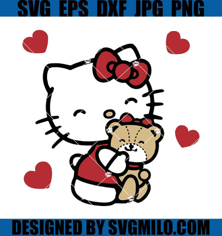 Hello Kitty Cupid SVG, Happy Valentine SVG, Hello Kitty SVG