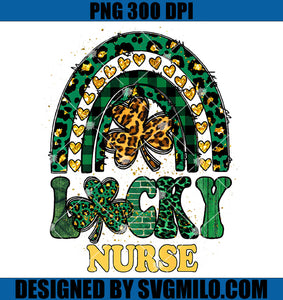 Leopard Shamrock Rainbow For St Patricks Day PNG, Nurse Patrick's Day PNG