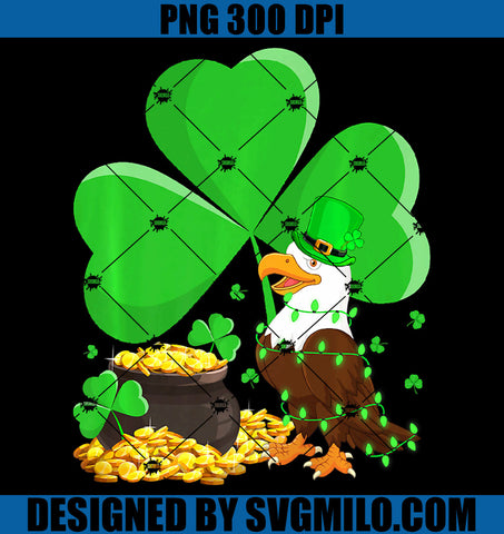 Leprechaun Hat Shamrock Leaf Eagle Bird PNG, Eagle Bird Patrick PNG