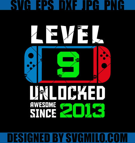 Level-9-Unlocked-SVG_-Unlocked-SVG_-9th-Birthday-SVG_-Boy-Gamer-SVG_-9-Years-Old-SVG