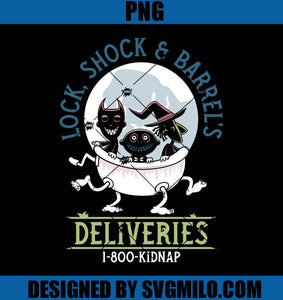 Lock, Shock & Barrel Deliveries PNG, Nightmare PNG, Creepy Cute Christmas Goth PNG