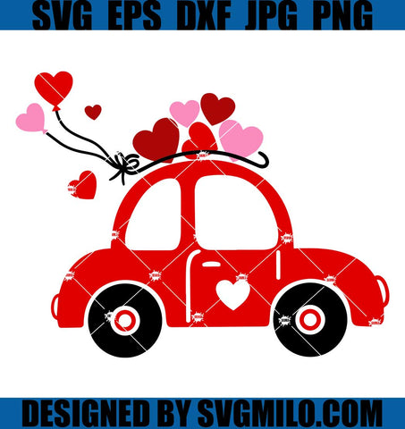 Love-Bug-Car-With-Hearts-SVG_-Valentines-Red-Truck-SVG_-Valentines-Hearts-SVG