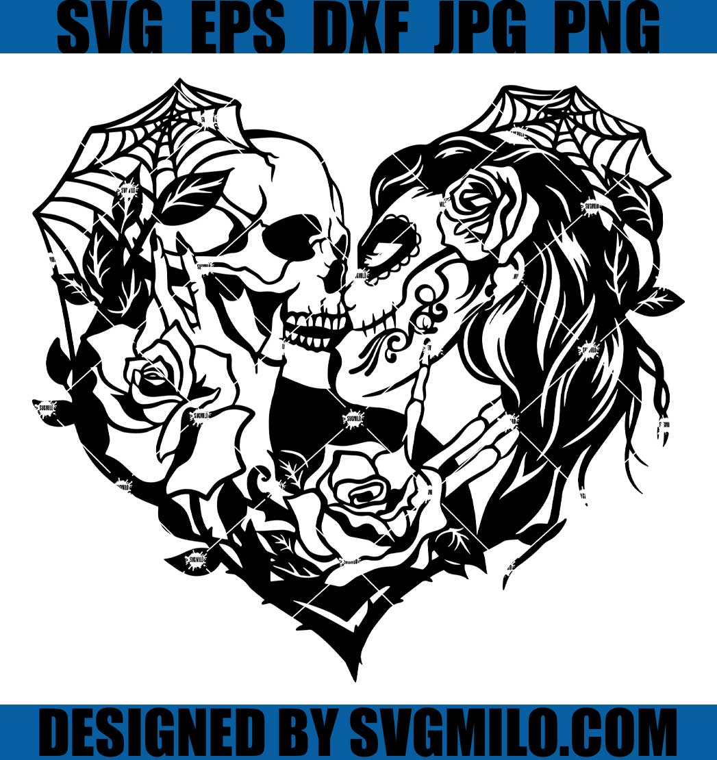 Love Skull Halloween SVG, Halloween SVG, Valentine Halloween SVG