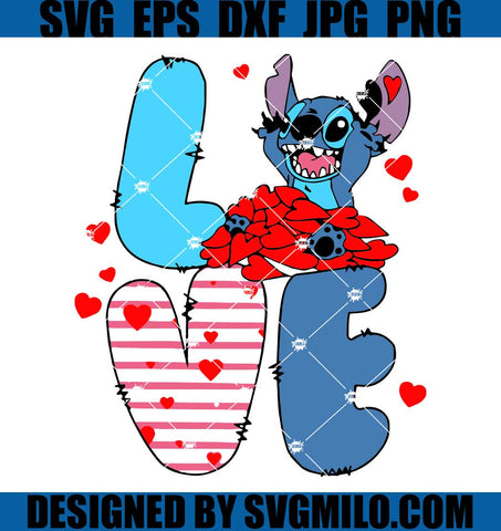 Love Stitch SVG, Happy Valentine’s Day SVG, Valentine's Stitch SVG