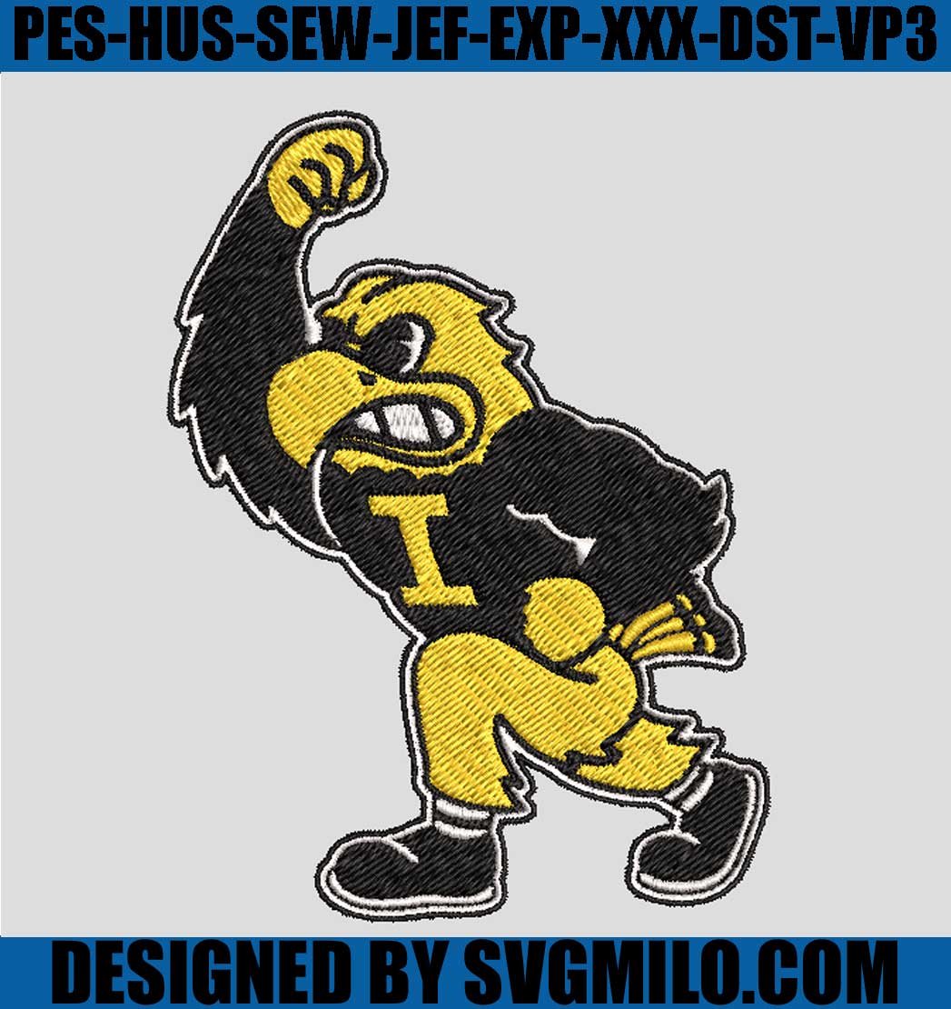 Lowa-Hawkeyes-Mascot-Embroidery-Design