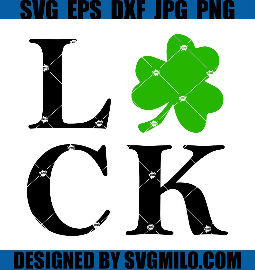 Luck With Shamrock SVG, Cute Shamrock Luck SVG, Lucky SVG