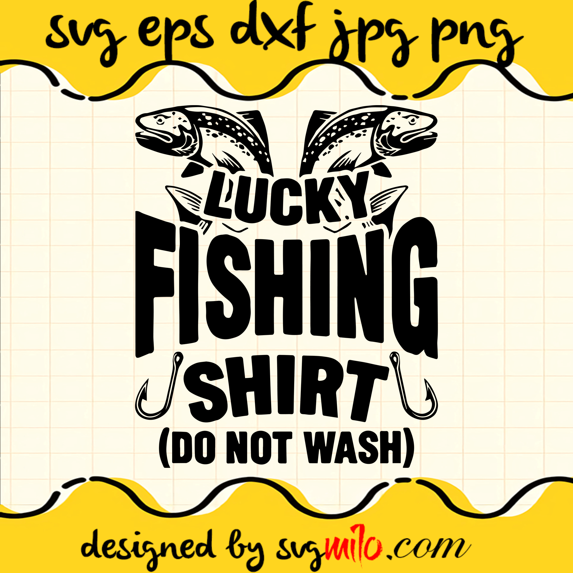 Premium Vector  Lucky salmon fishing shirt do not wash t shirt design