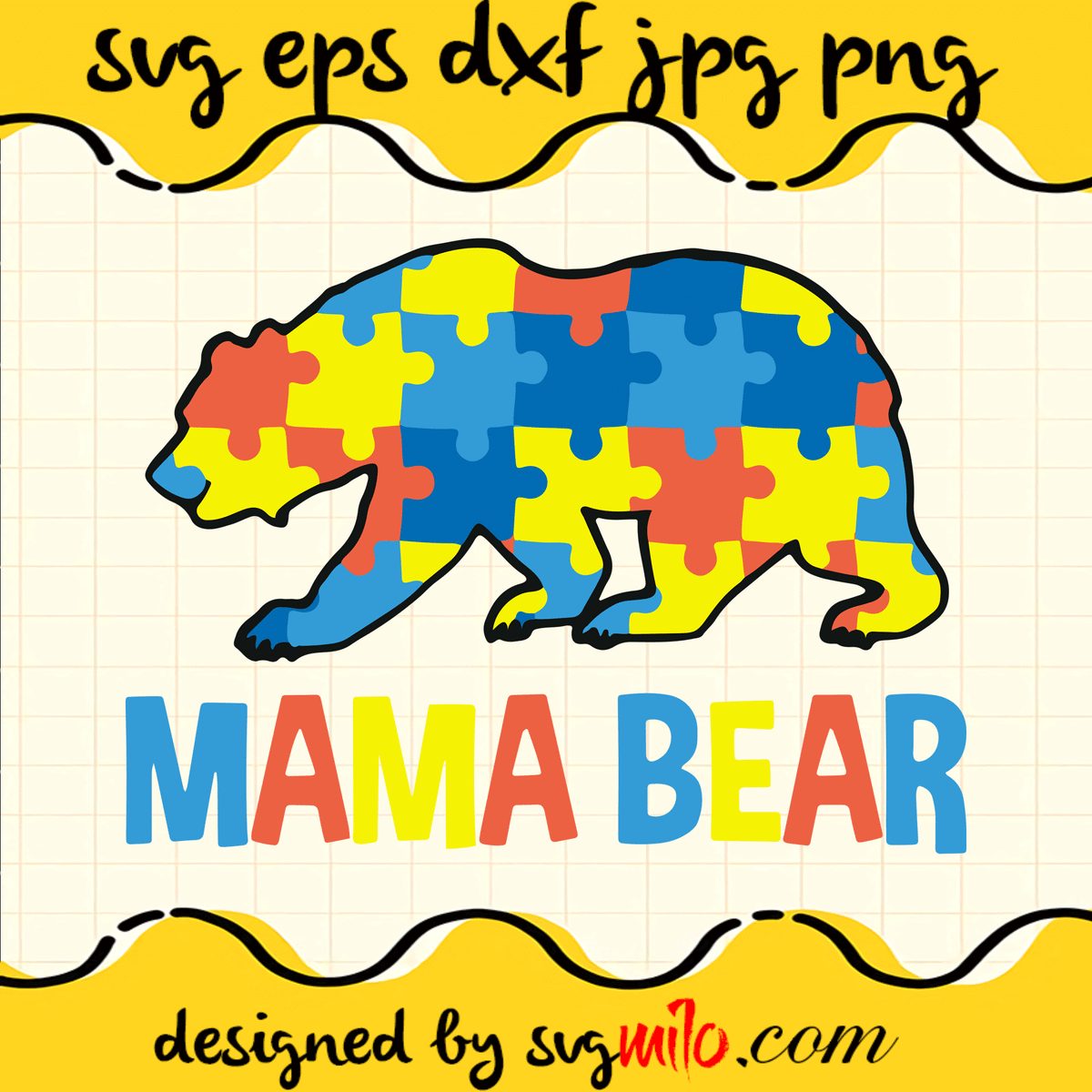 Mama Bear SVG, Bear SVG, EPS, PNG, DXF, Premium Quality