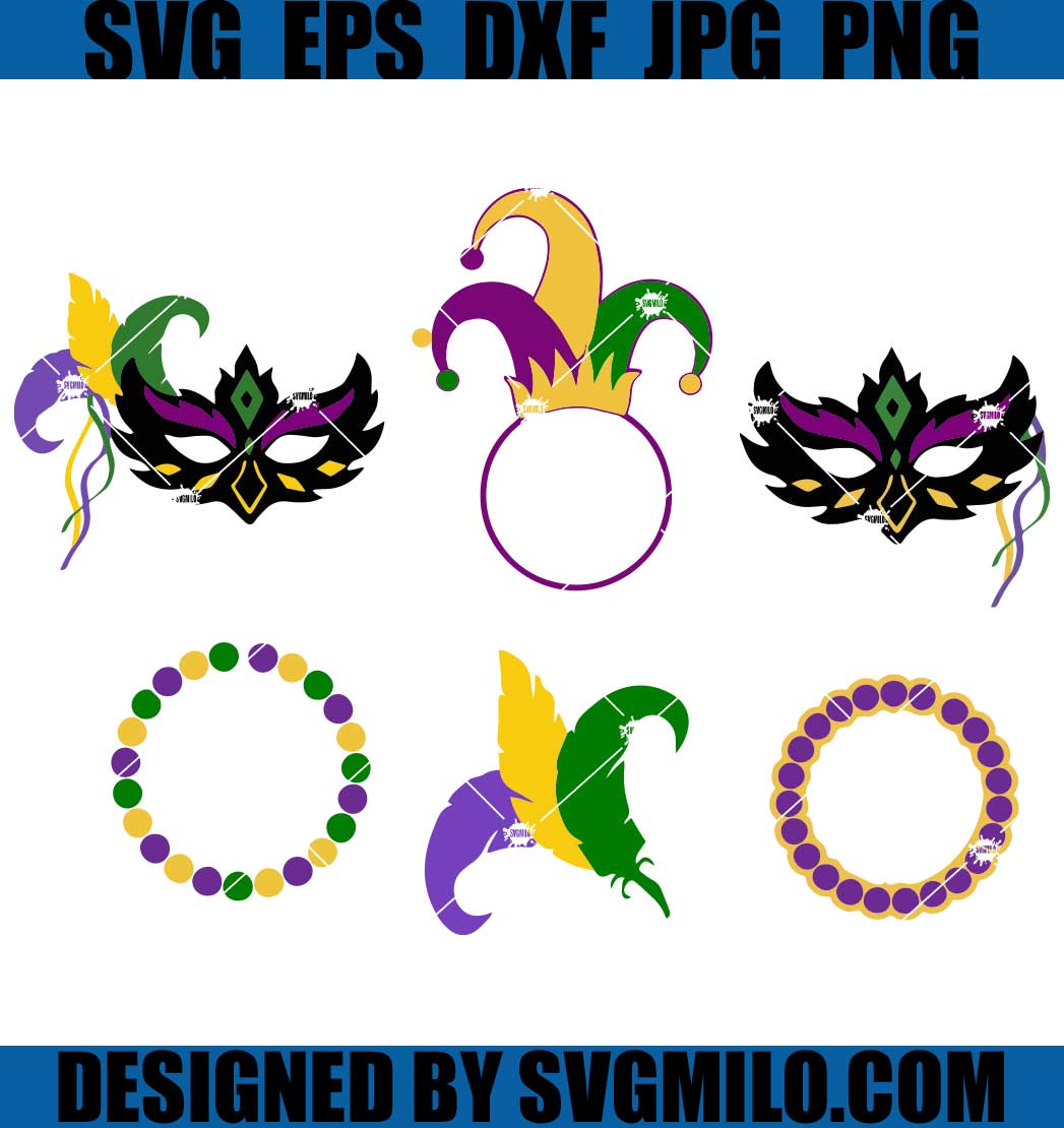 Mardi-Gras-SVG-Bundle_-Masquerade-Mask-Monogram-Frame-Set-SVG_-Fat ...