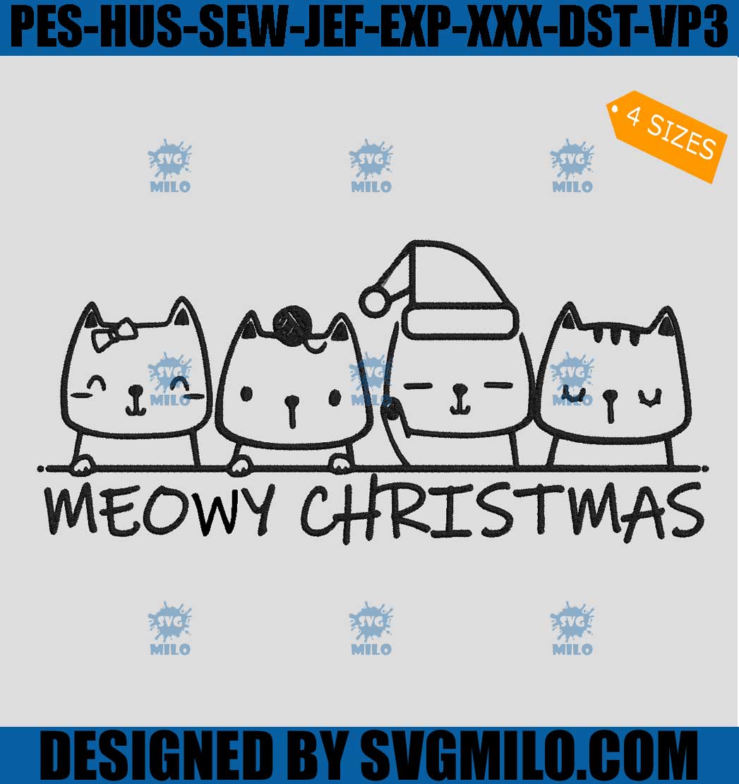 Meowy-Christmas-Embroidery-Design_-Merry-Christmas-Cats-Embroidery-Design