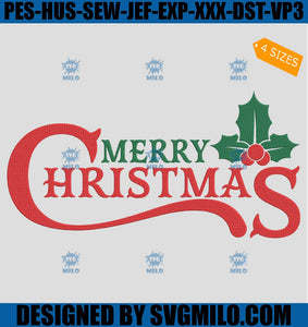 Merry-Christmas-Embroidery-Design_-Holly-Xmas-Embroidery-Design