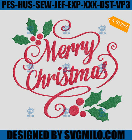 Merry-Christmas-Embroidery-Design_-Mistletoe-Christmas-Embroidery-Design