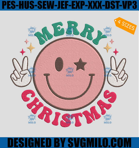 Merry-Christmas-Embroidery-Design_-Retro-Smiley-Face-Embroidery-Design