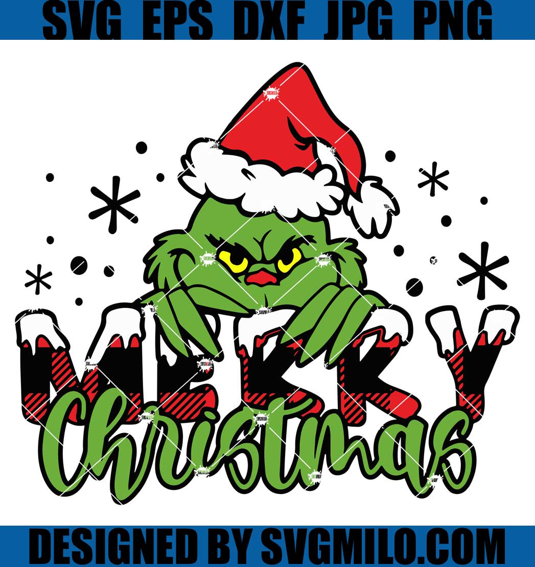 Christmas Svg The Grinch With Christmas Hat Grinch Santa Claus Hat
