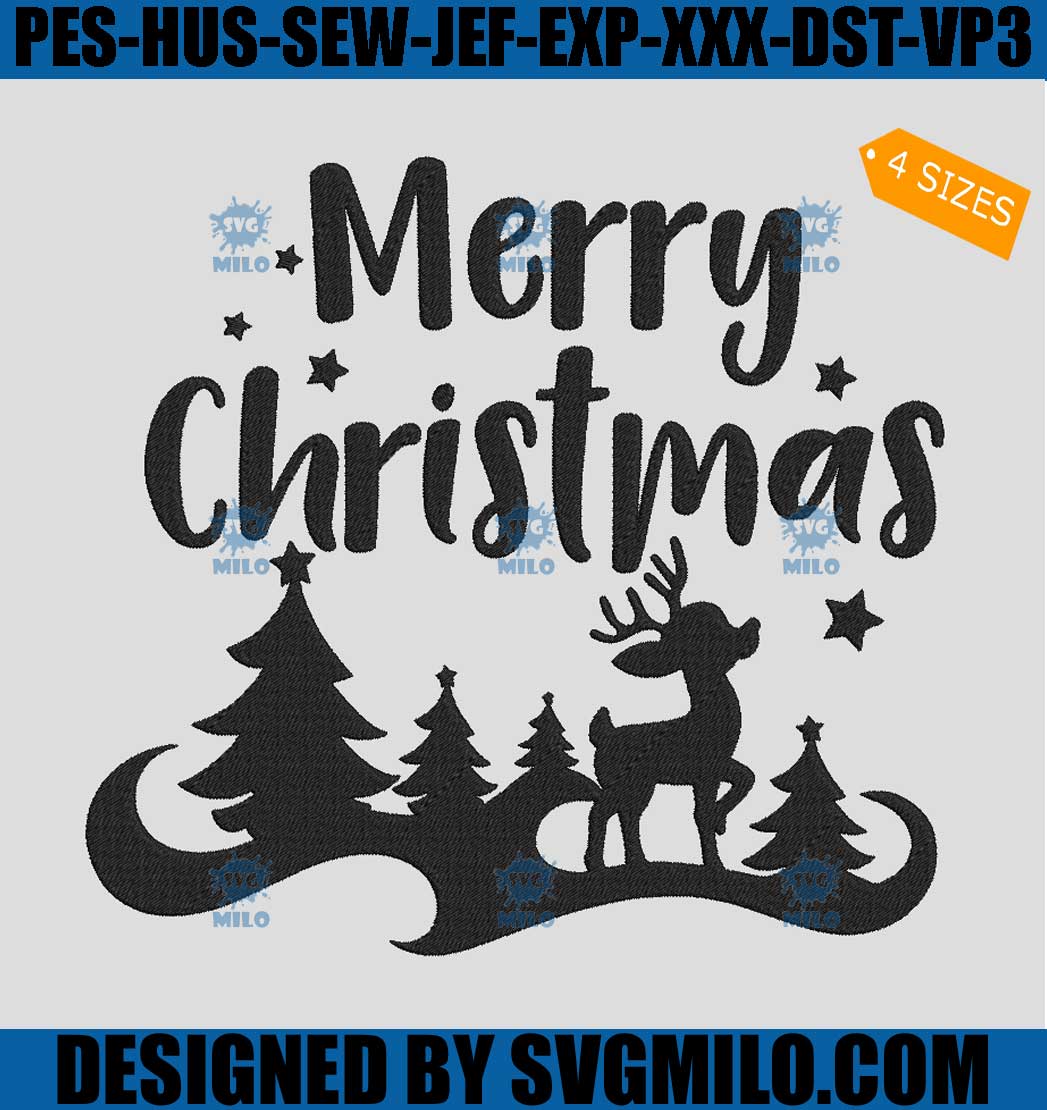 Merry-Christmas-Reindeer-Embroidery-Design_-Christmas-Tree-Reindeer-Embroidery-Design