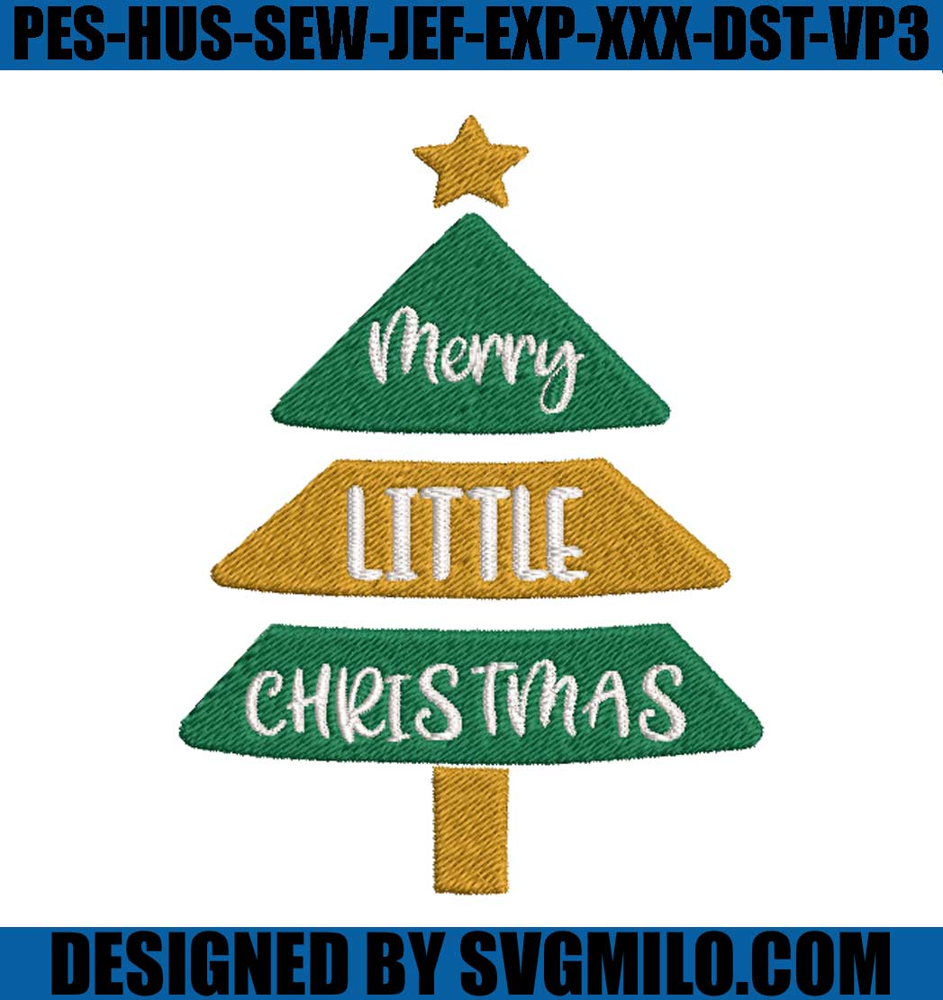 Merry-Little-Christmas-Embroidery-Design_-Christmas-Tree-Embrpoidery