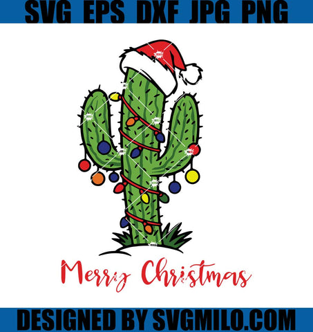 Merry-Christmas-Svg_-Santa-Cactus-Svg_-Xmas-Light-Svg