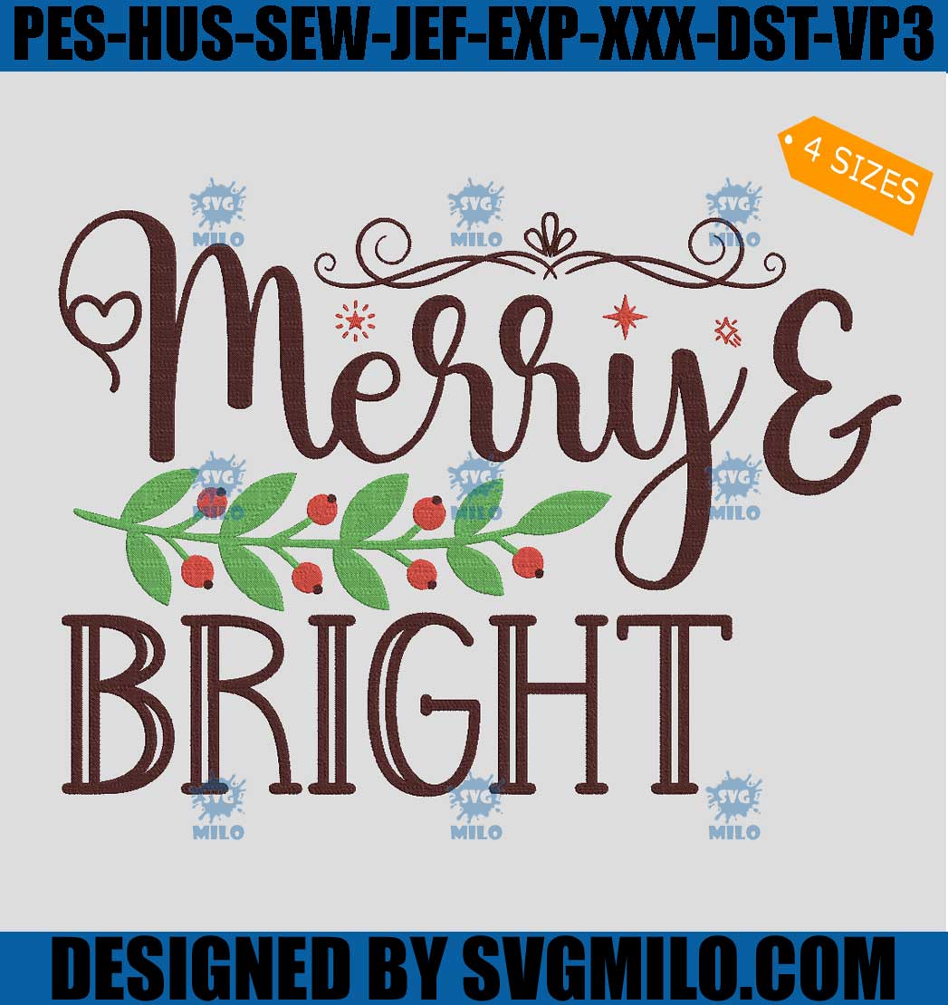 Merry-_-Bright-Embroidery-Design_-Merry-Christmas-Embroidery-Deisgn