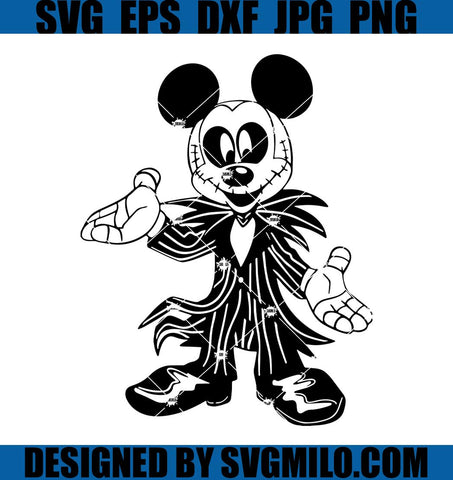 Mickey Jack Skellington SVG, Jack Skellington SVG, Halloween SVG