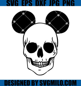 Mickey Mouse Skeleton SVG, Skeleton Halloween SVG, Skull Mickey SVG
