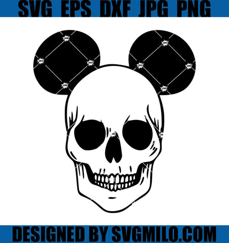 Mickey Mouse Skeleton SVG, Skeleton Halloween SVG, Skull Mickey SVG