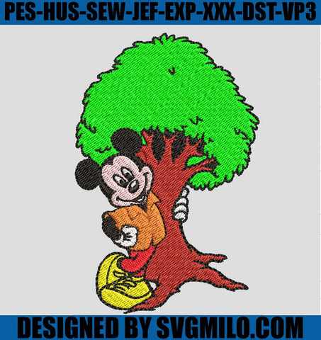 Mickey-Mouse-Tree-Embroidery-Design