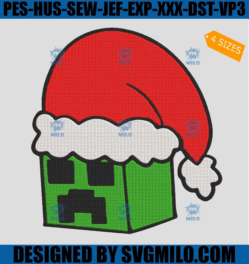 Minecraft Embroidery Pattern Minecraft-Creeper-Santa-Embroidery-Design_-Christmas-Minecraft ...