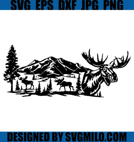 Moose-Svg_-Deer-Svg_-Mountain-Svg