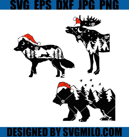 Animal-Christmas-Bundle-Svg_-Bear-Svg_-Deer-Svg_-Dog-Svg