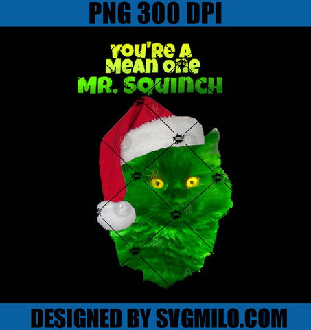 Mr. Squinch PNG, Santa Cat PNG, Gricnh Cat Xmas PNG