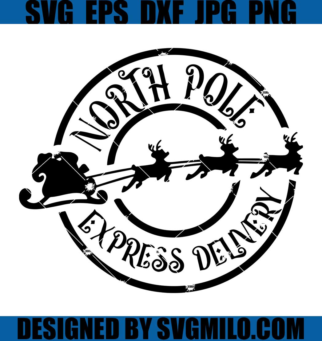 North-Pole-Express-Delivery-Svg_-Santa-Sleigh-Svg_-Xmas-Svg