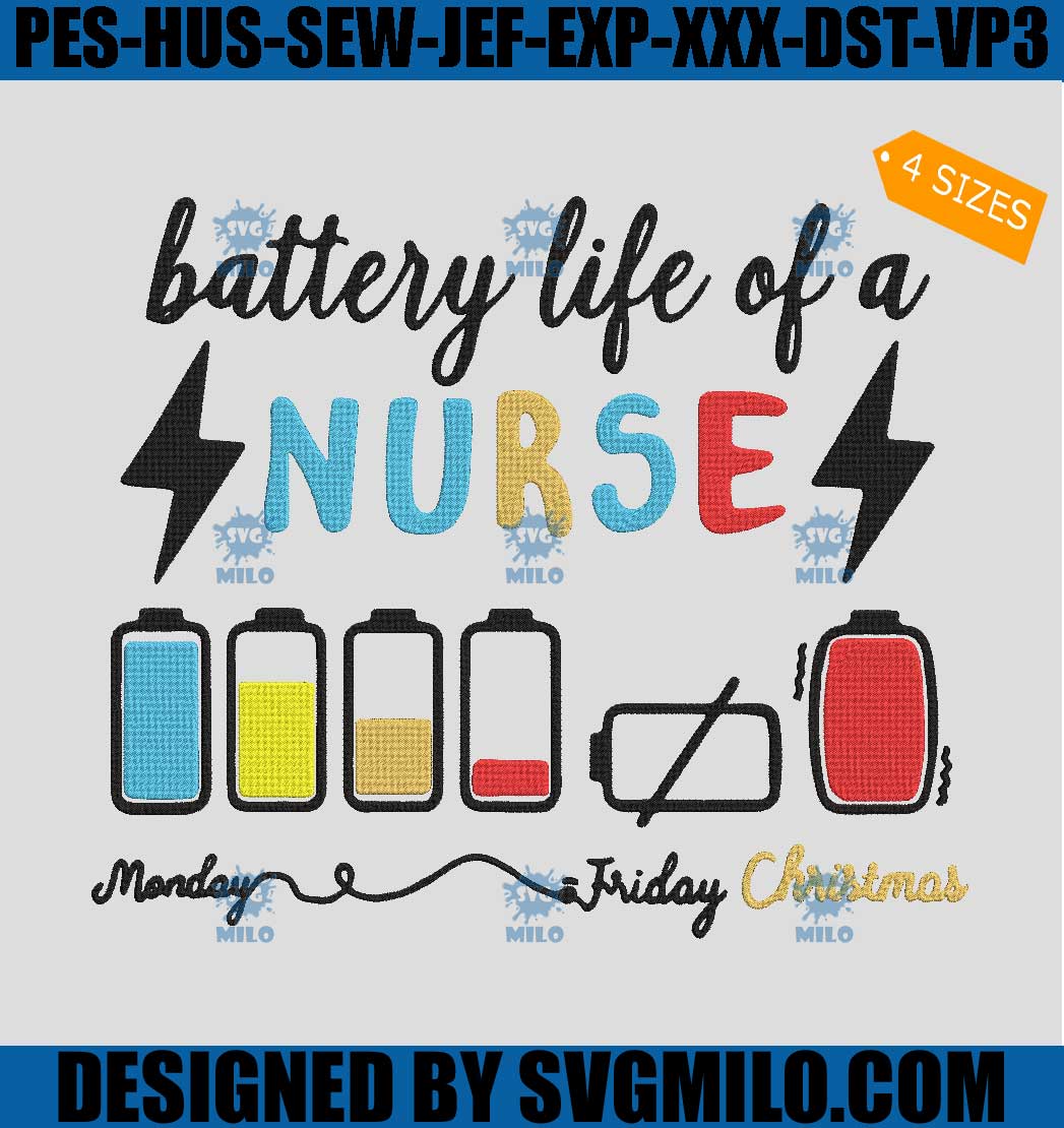 Nurse-Christmas-Embroidery-Design_-Battery-Life-Of-A-Nurse-Embroidery-Design
