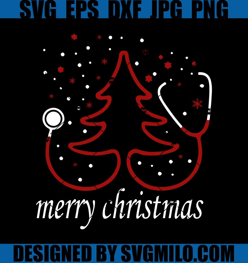 Nurse-Christmas-Tree-Svg_-Nurse-Svg_-Stethoscope-Christmas-Svg
