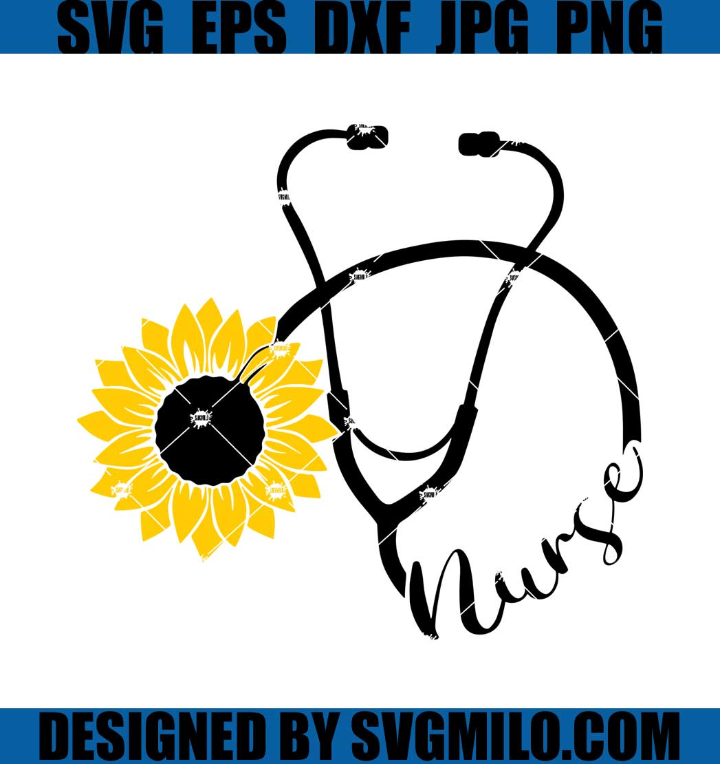Nurse-Svg_-Stethoscope-Svg_-Sunflower-Svg