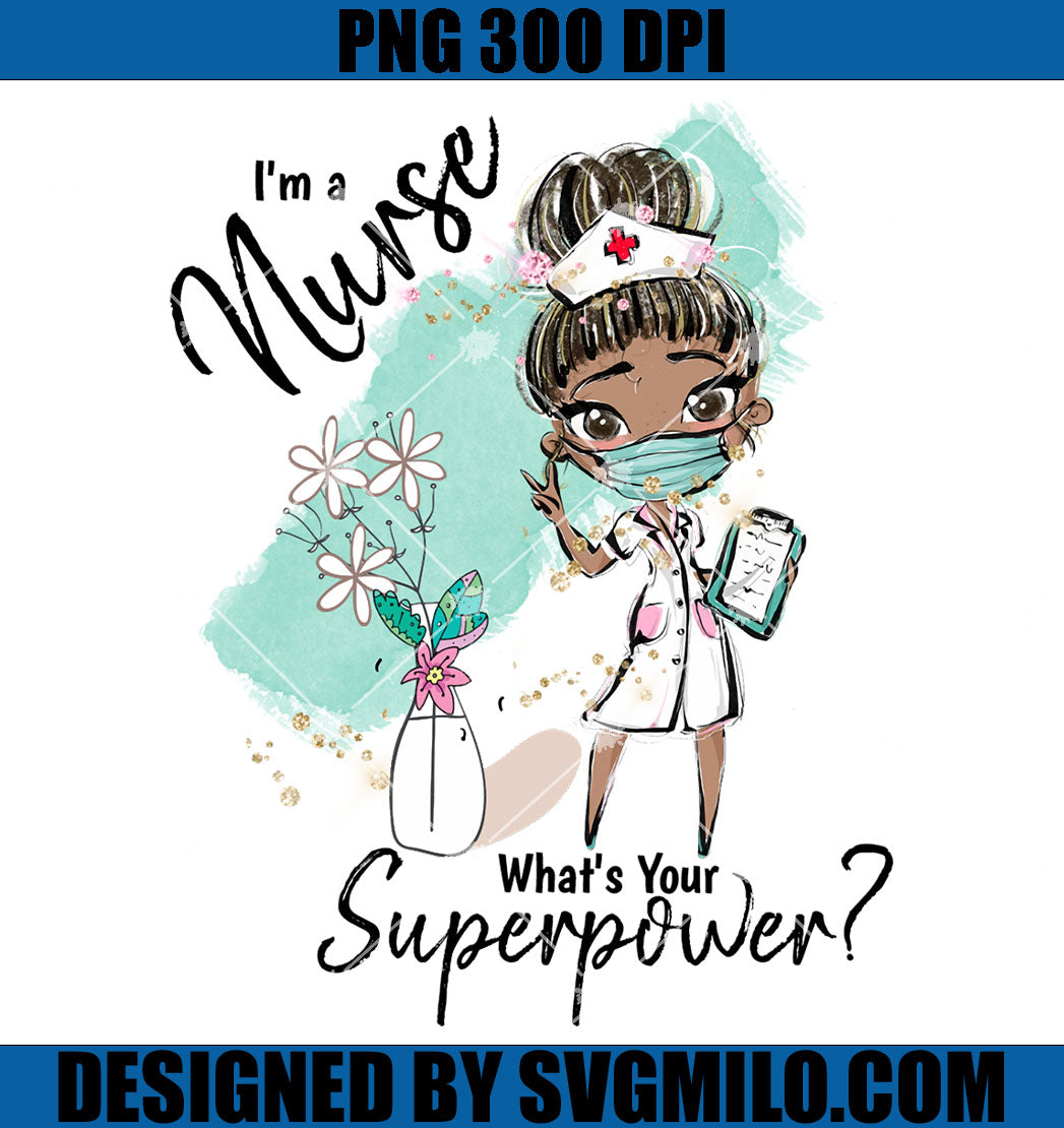 Nurse Superpower African American PNG, Mask Peace Sign PNG