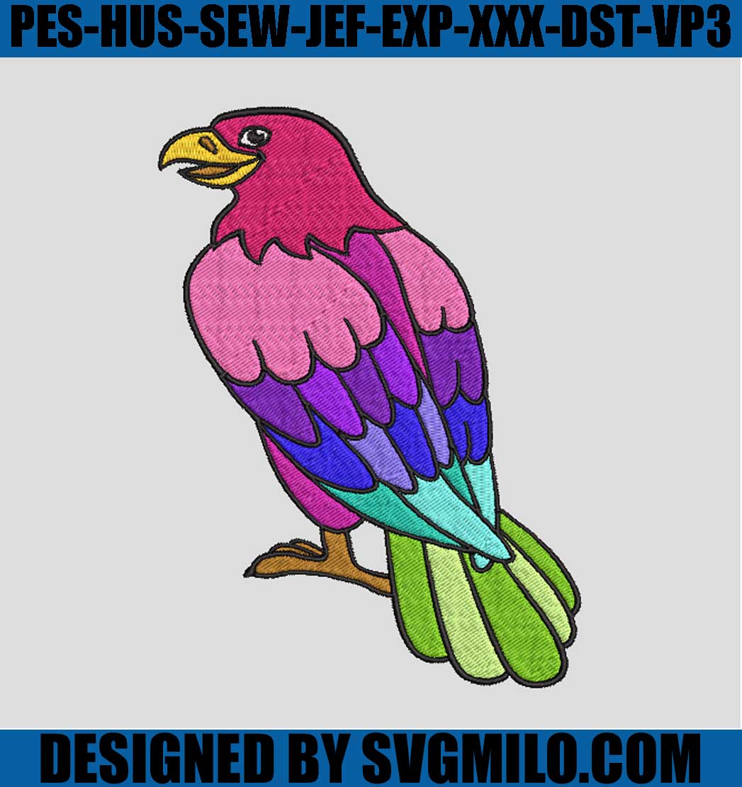 Oiseau-colore-Embroidery-Design