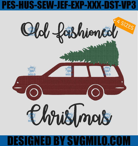 Old-Fashioned-Christmas-Embroidery-Design_-Christmas-Truck-Embroidery-Design