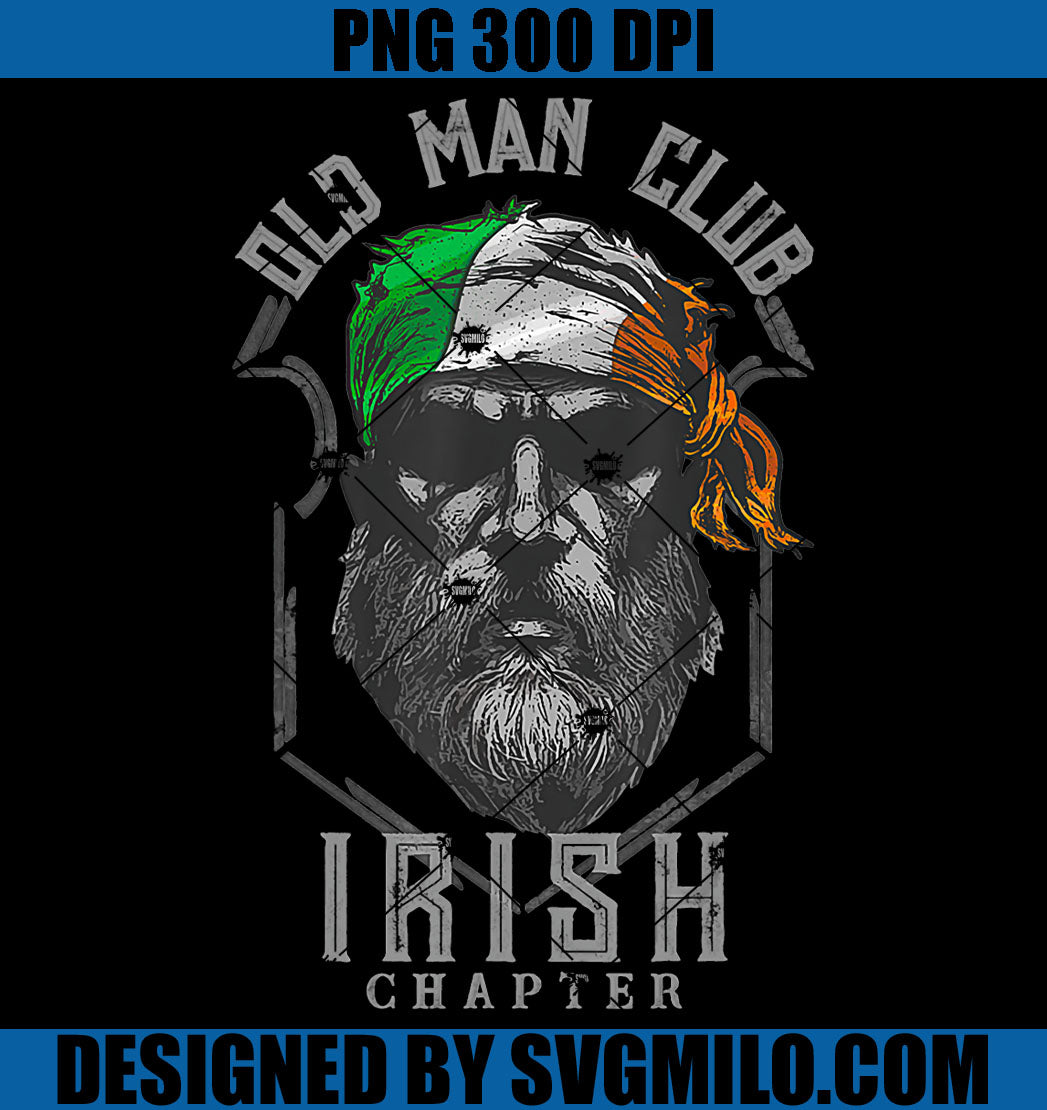 Old Man Club Irish Chapter PNG, St Patricks Day PNG